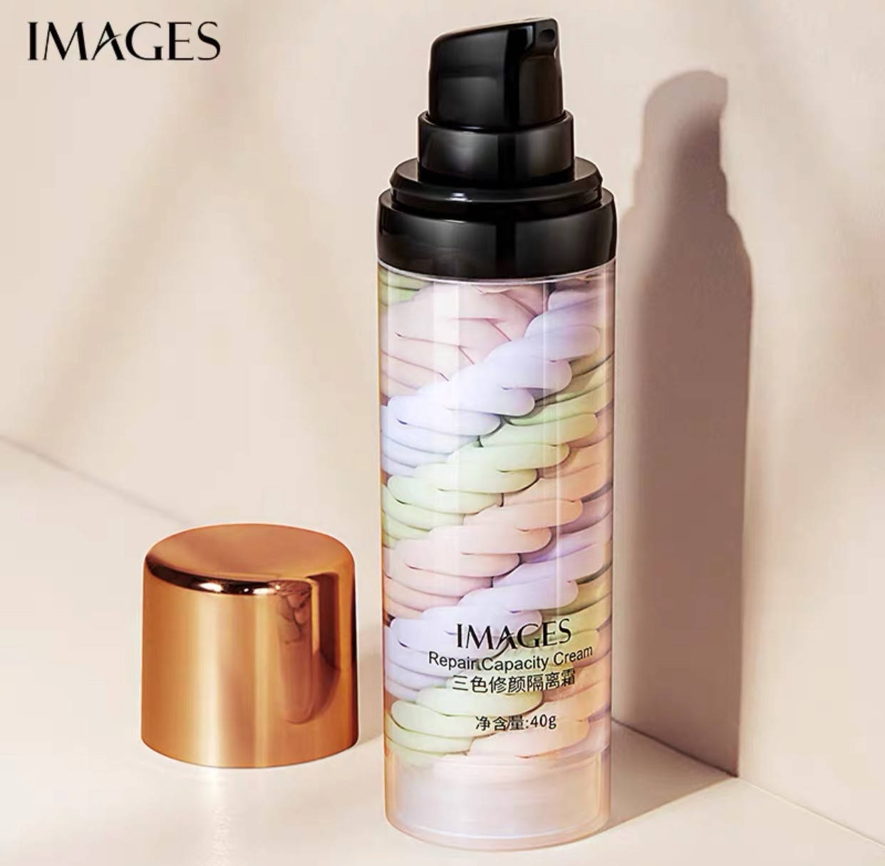 

Трёхцветная база под макияж 3в1 IMAGES Repair Capacity Cream, 40г