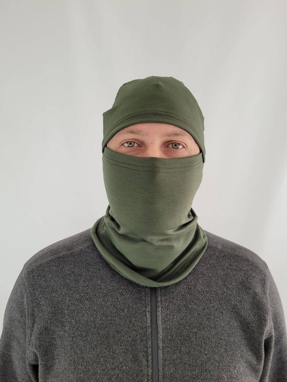 

Балаклава тонкая трикотажная хаки