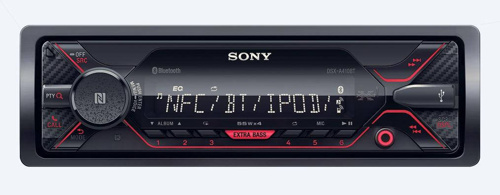

Автомагнитола SONY DSX-A410BT (4х55 Вт, USB, Bluetooth, AUX с режимом Extra Bass)