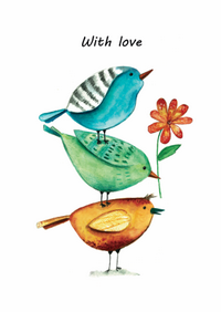 

Открытка "Птички с любовью"