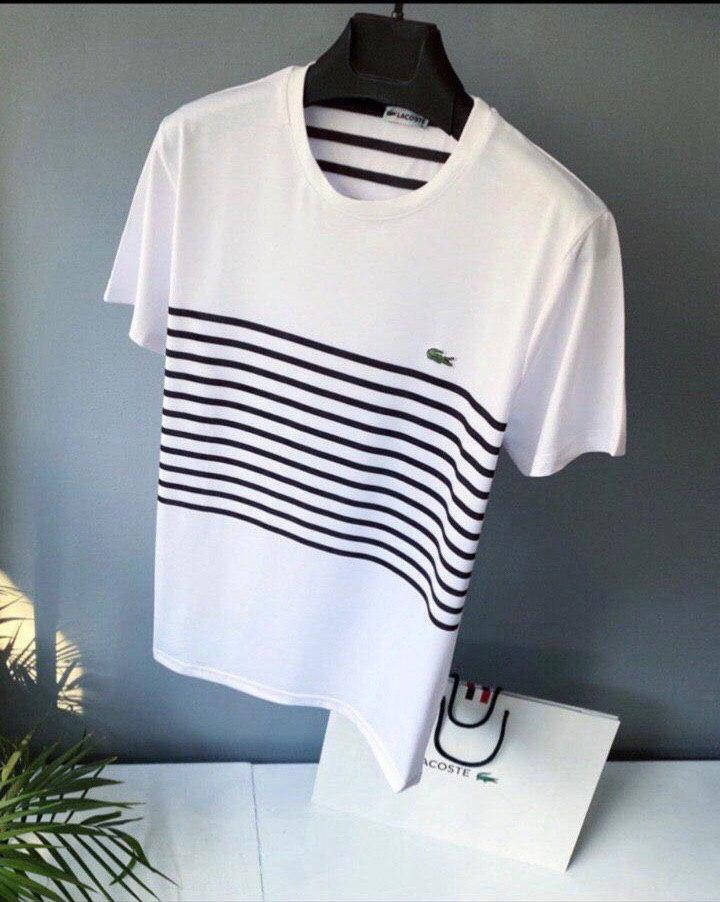 

Мужская стильная футболка (Lacoste) white