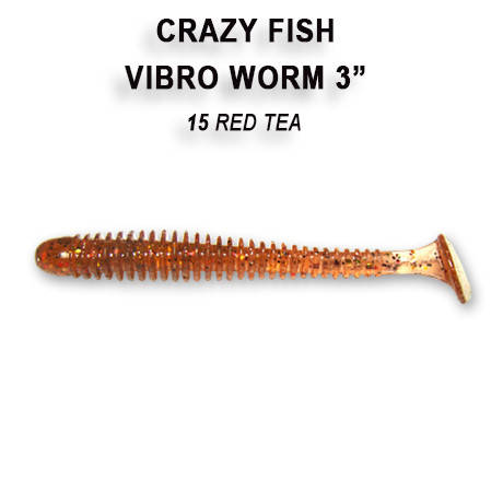 

Съедобный силикон Crazy Fish Vibro worm 3" 11-75-15-6 кальмар