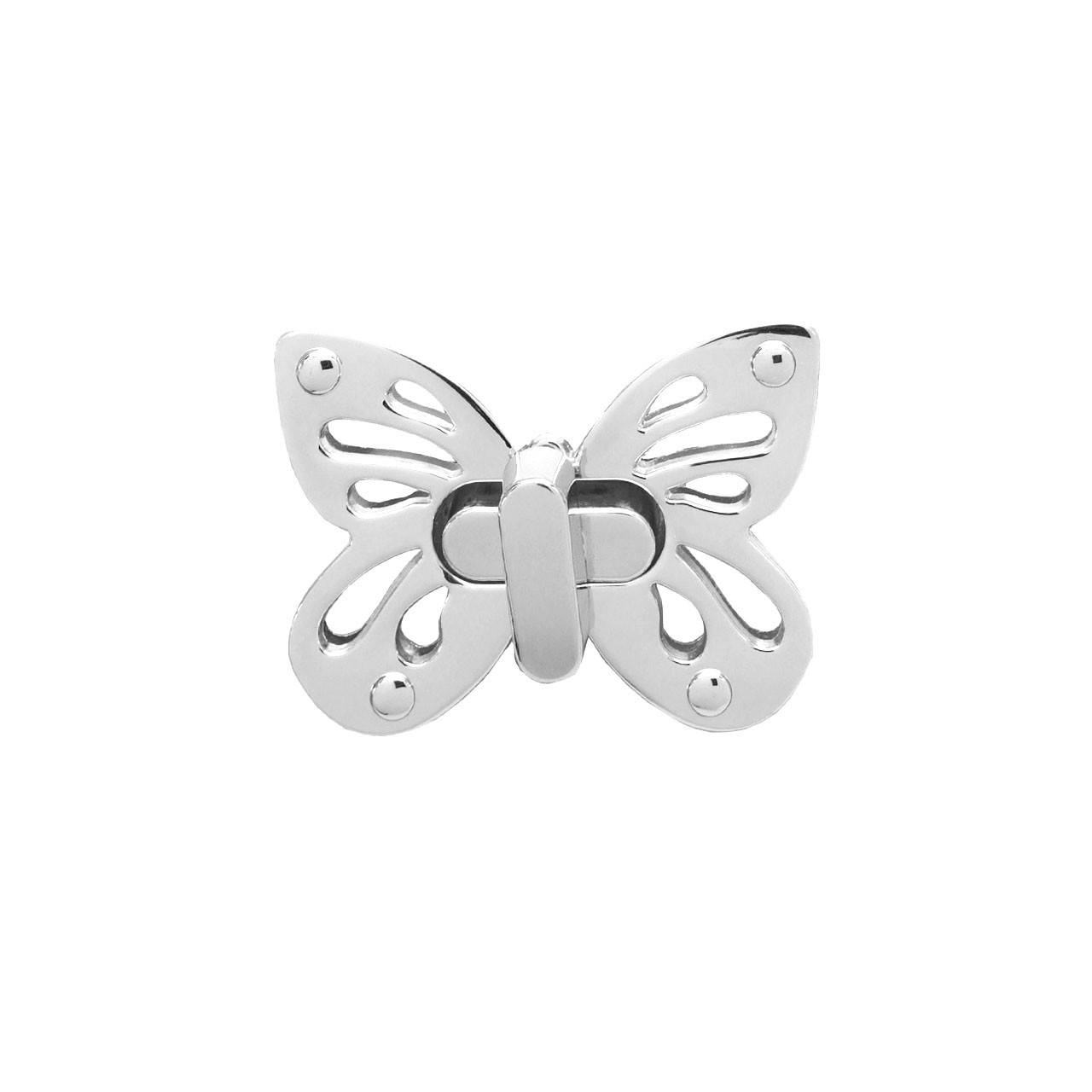 

Замок поворотний на гвинтах 5х3,5 см Метелик Срібло