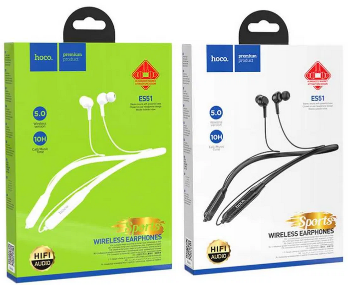 

Вакуумные Bluetooth блютуз наушники HOCO ES51 Era SPORT, Черный