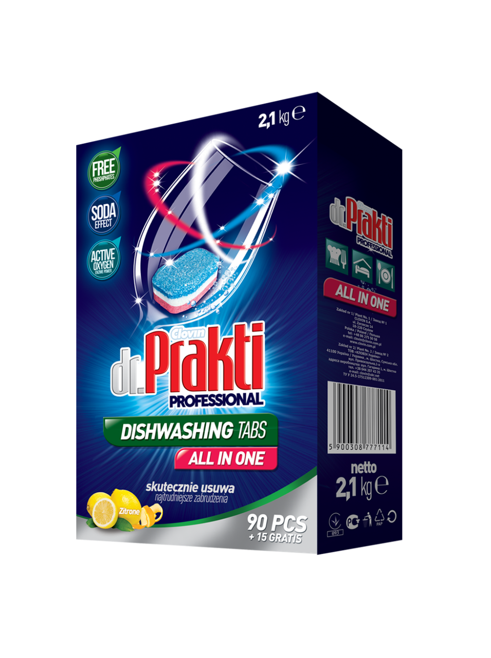 

Таблетки для посудомоечных машин Dr.Prakti Professional 105шт.