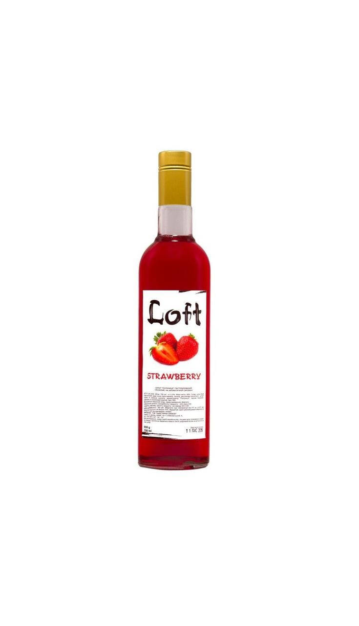 

Сироп для кофе и дисертов Клубника ТМ “Loft” 0,7 л