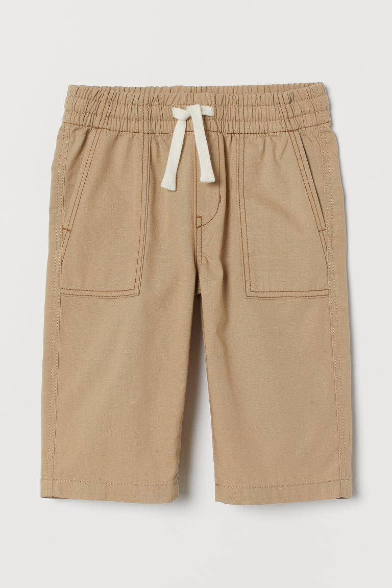 

Бежевые удлиненные шорты из поплина НМ для мальчика, Бежевый