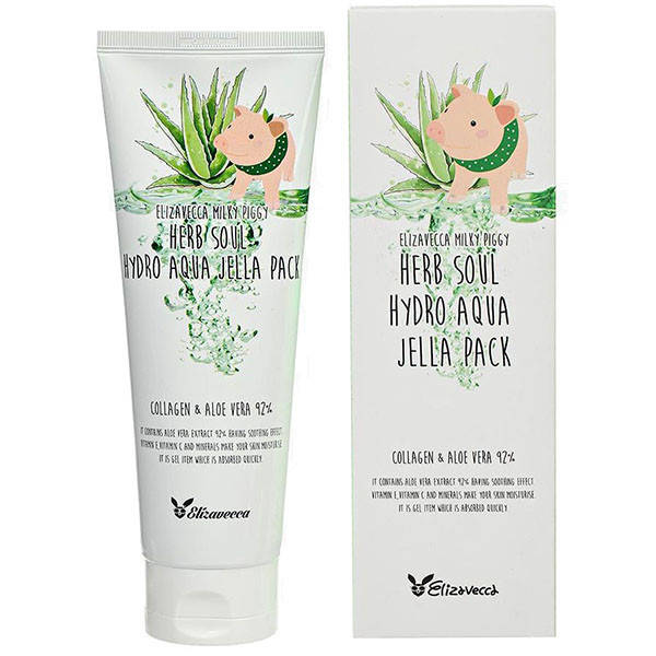 

Elizavecca Milky piggy Herb Soul Hydro Aqua Jella Pack Маска с алоэ и коллагеном
