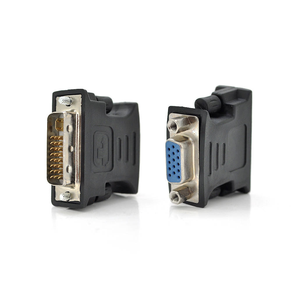 

Переходник VGA(мама)/DVI-I 24+5 (папа) Black Q50, Черный