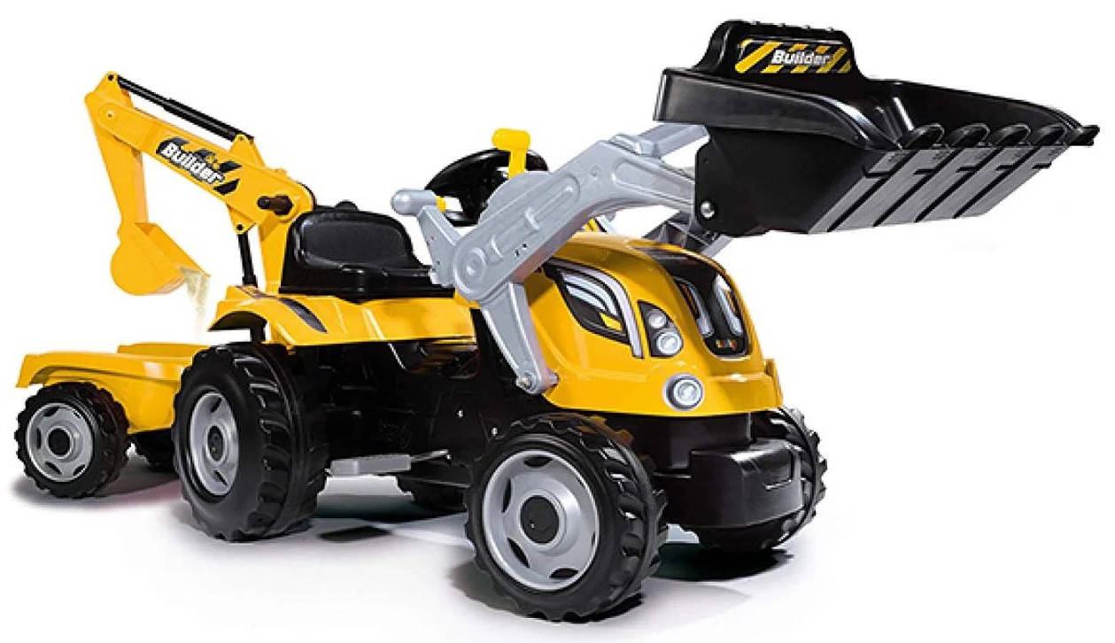 

Детский педальный трактор с прицепом и двумя ковшами Smoby MAX 710301 для детей