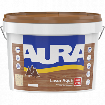 

Лазурь для дерева AURA Lasur Aqua, белая, 2,5л, Белый