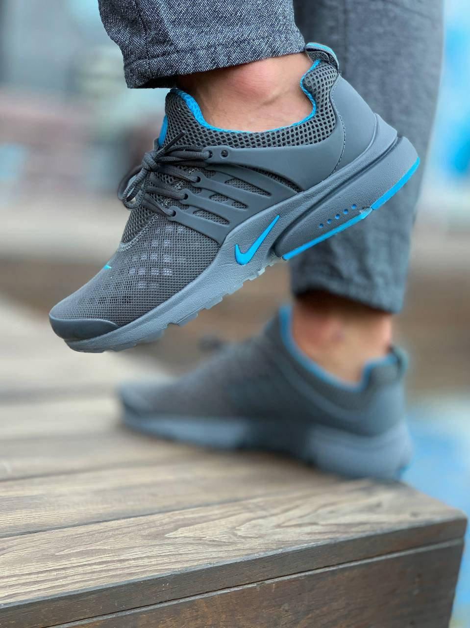 

Мужские кроссовки Nike Presto grey blue 43, Серый