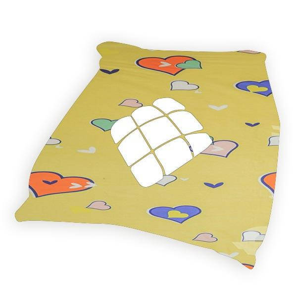 

пододеяльник (Бязь) | "Сердце на двоих". Желтый 147х217 см