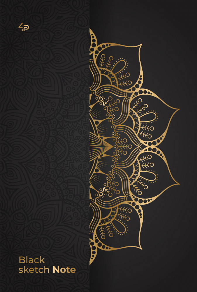 

Блокнот с чёрными страницами "Black sketch note" lotus, A5 формата, 128 стр.