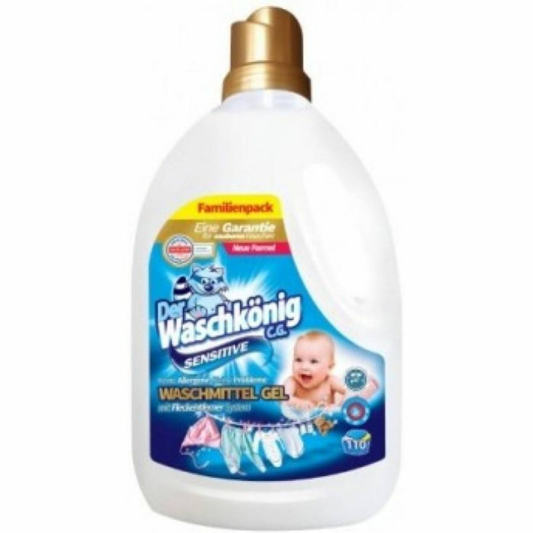 

Гель для стирки Der Waschkönig Sensitiv для детского белья, 3.305 л (110 стирок)