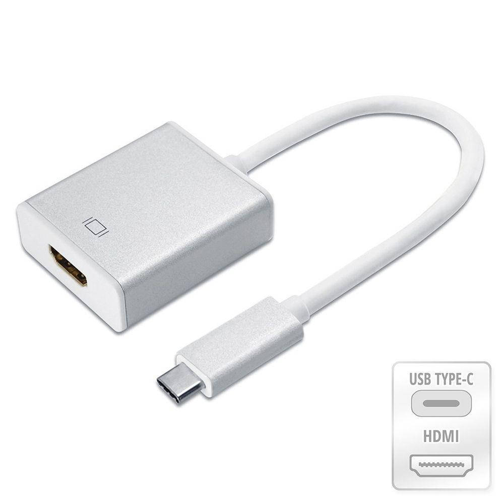 

Адаптер конвертер видео + аудио TYPE C - HDMI Dellta 4K White|Silver