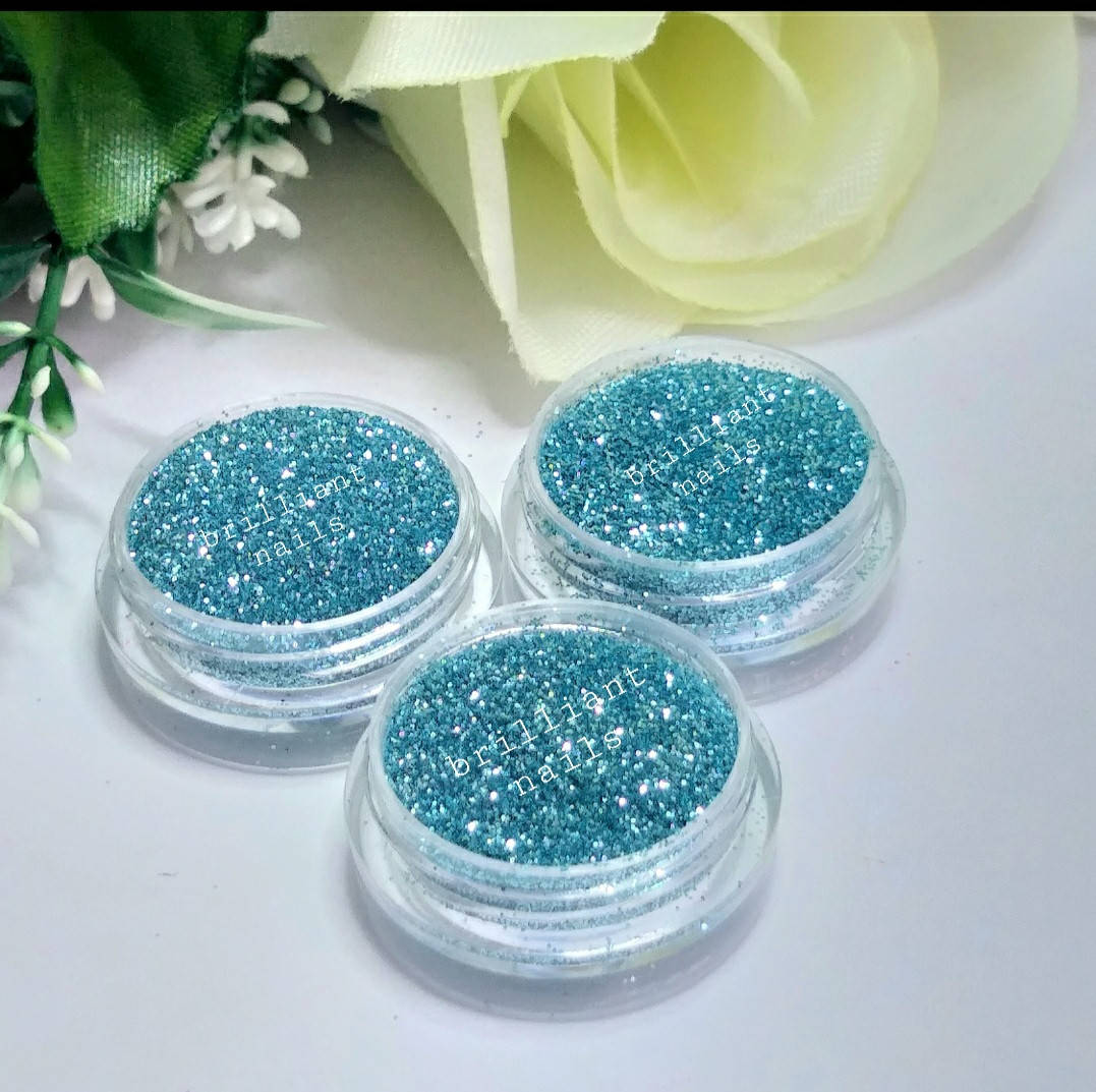 

Зеркальный блеск аквамарин для дизайна ногтей