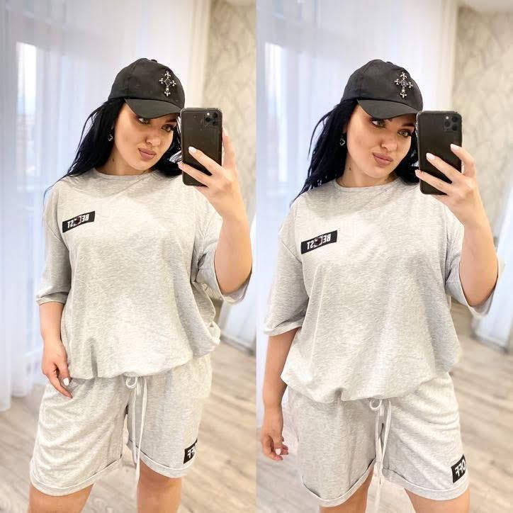 

Женский Летний Спортивный Костюм Батал