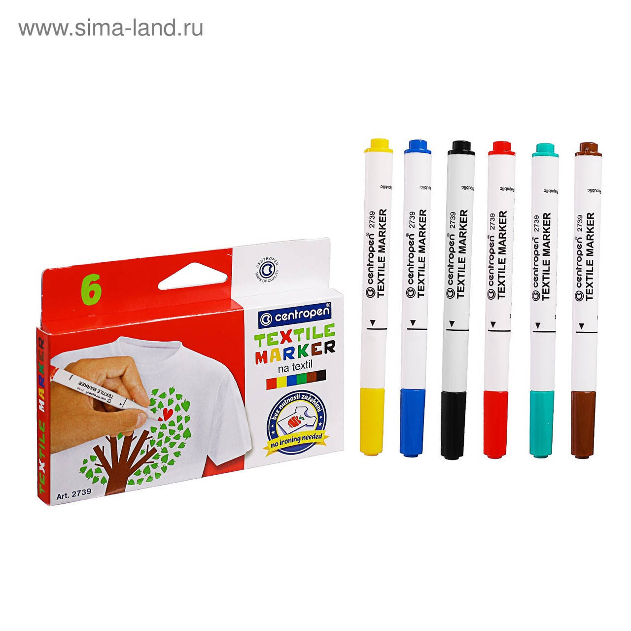 

Набор маркеров 6 цв. 2739 Textile Centropen