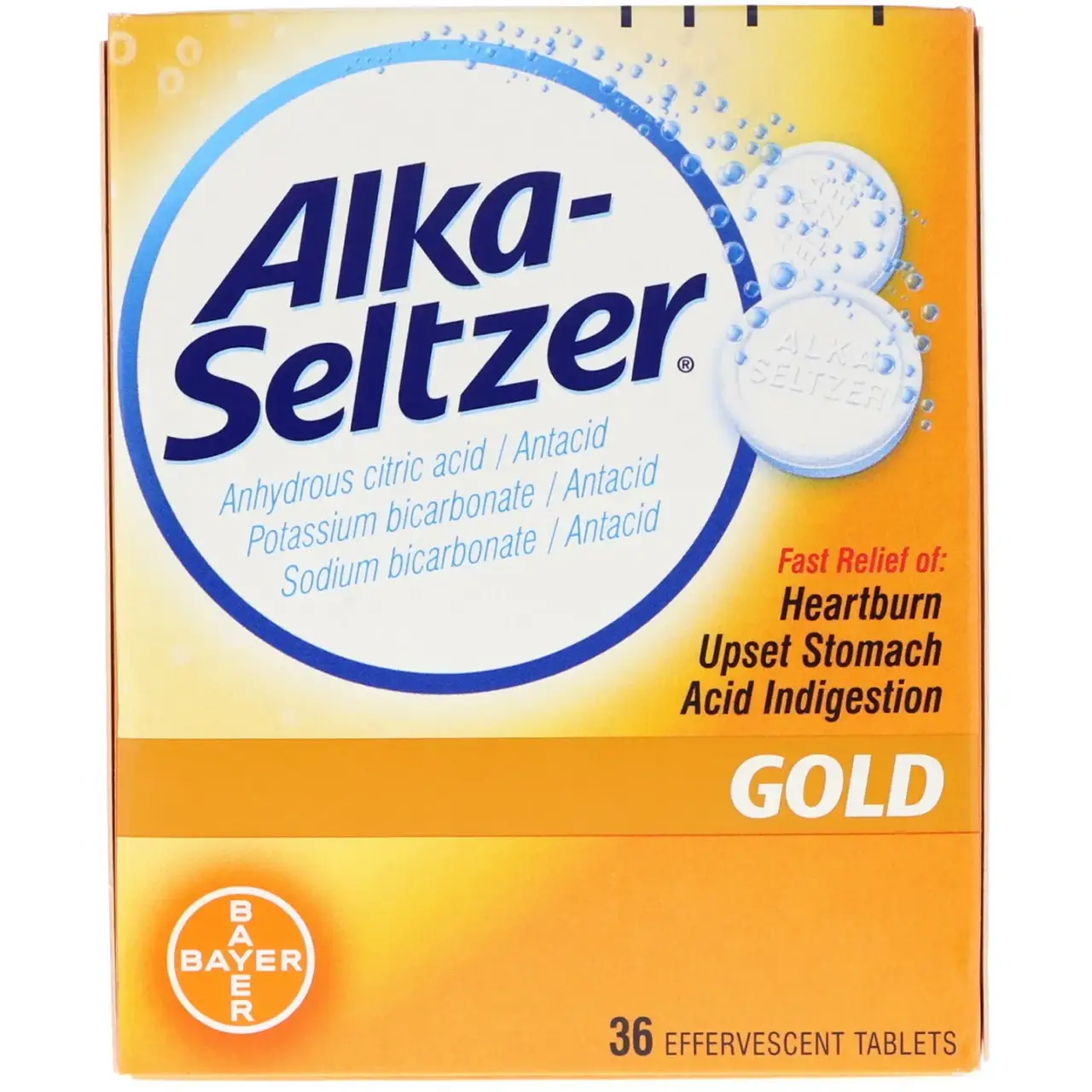 

Alka-Seltzer, Gold, 36 шипучих таблеток купить