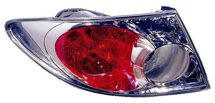 

Фонарь задний левый Mazda 6 I (GG) (седан, хэтчбек) 2002 - 2008 внешний, хром, (Depo)