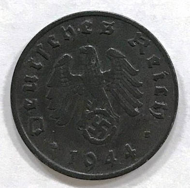 

Монета Германии 1 рейхспфенниг 1944 г.