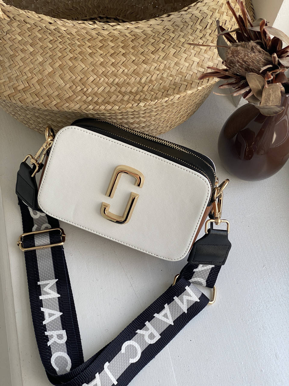 

Сумка Женская Marc Jacobs Snapshot White Brown Белого Цвета, Белый