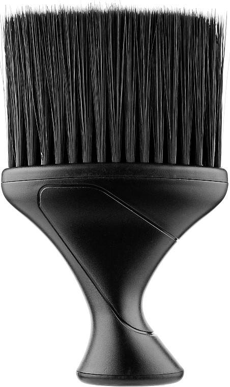 

Матовая сметка щетка для парикмахера барбера с черной ручкой овал 34 Barber Shop Black черная 15 см, Черный