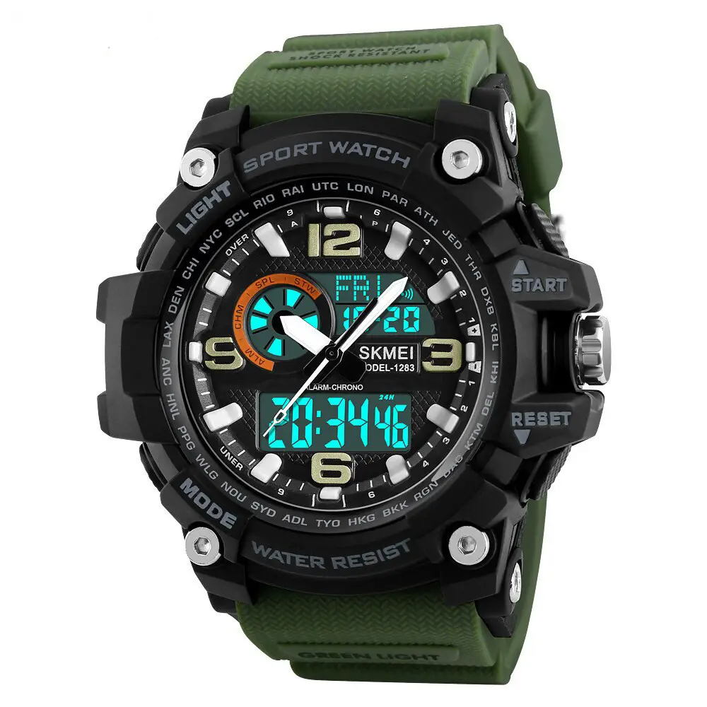 

Мужские наручные часы Skmei 1283 Black-Military Wristband