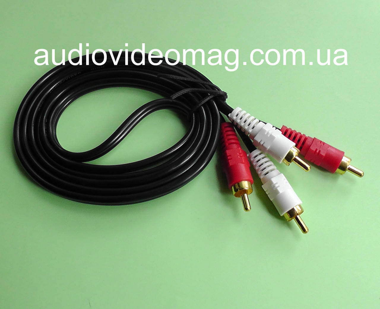 

Кабель 2 RCA на 2 RCA (тюльпан), длина 1.5 метра, Черный