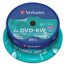 

Диски DVD-RW Verbatim 4,7 gb 4x 25 шт/упаковка