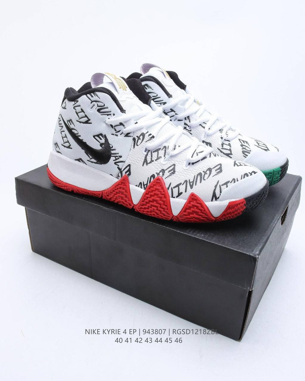 

Nike Kyrie 4 Кайри BHM баскетбольные мужские кроссовки, Белый