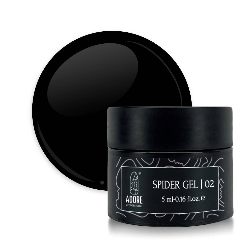 

Гель-паутинка для ногтей ADORE Spider Gel №02 Black 5 мл (17962Gu)