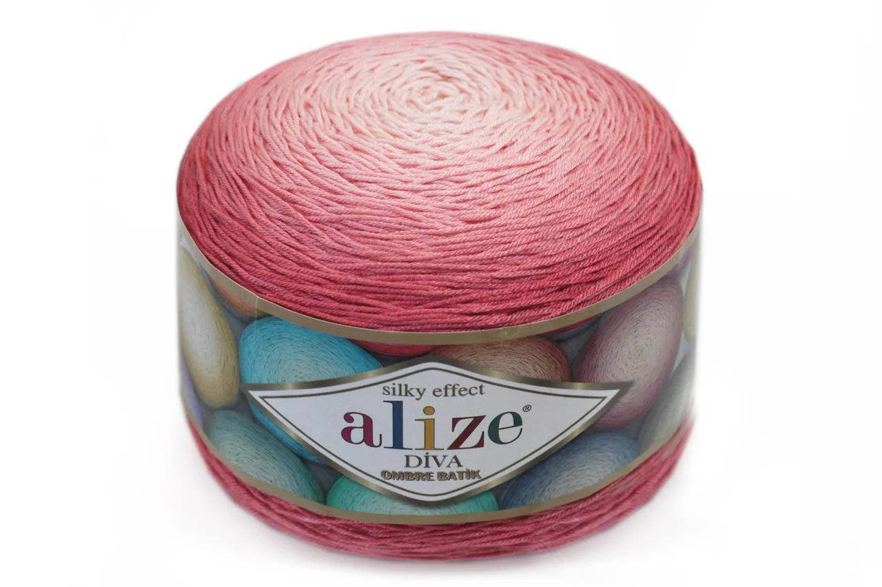 

Alize Diva Ombre Batik, №7381, Красный