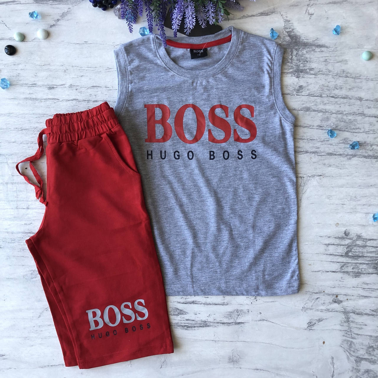 

Летний костюм в стиле Boss на мальчика 95. Размер 122 см, 128 см, 134 см