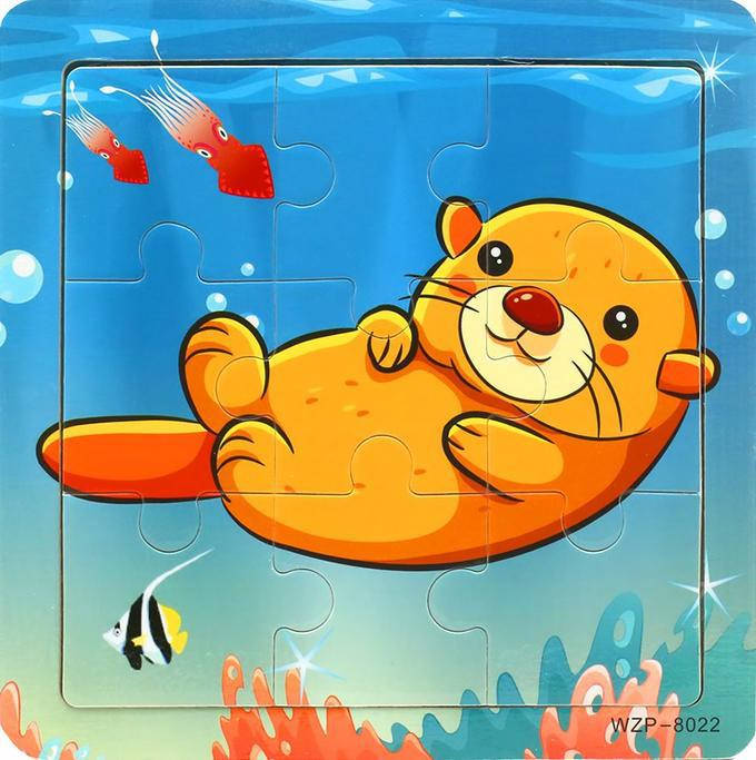 

Деревянные Пазлы Животные Большие Деревянный Пазл Бобрик WZP-805, 008428, Разные цвета