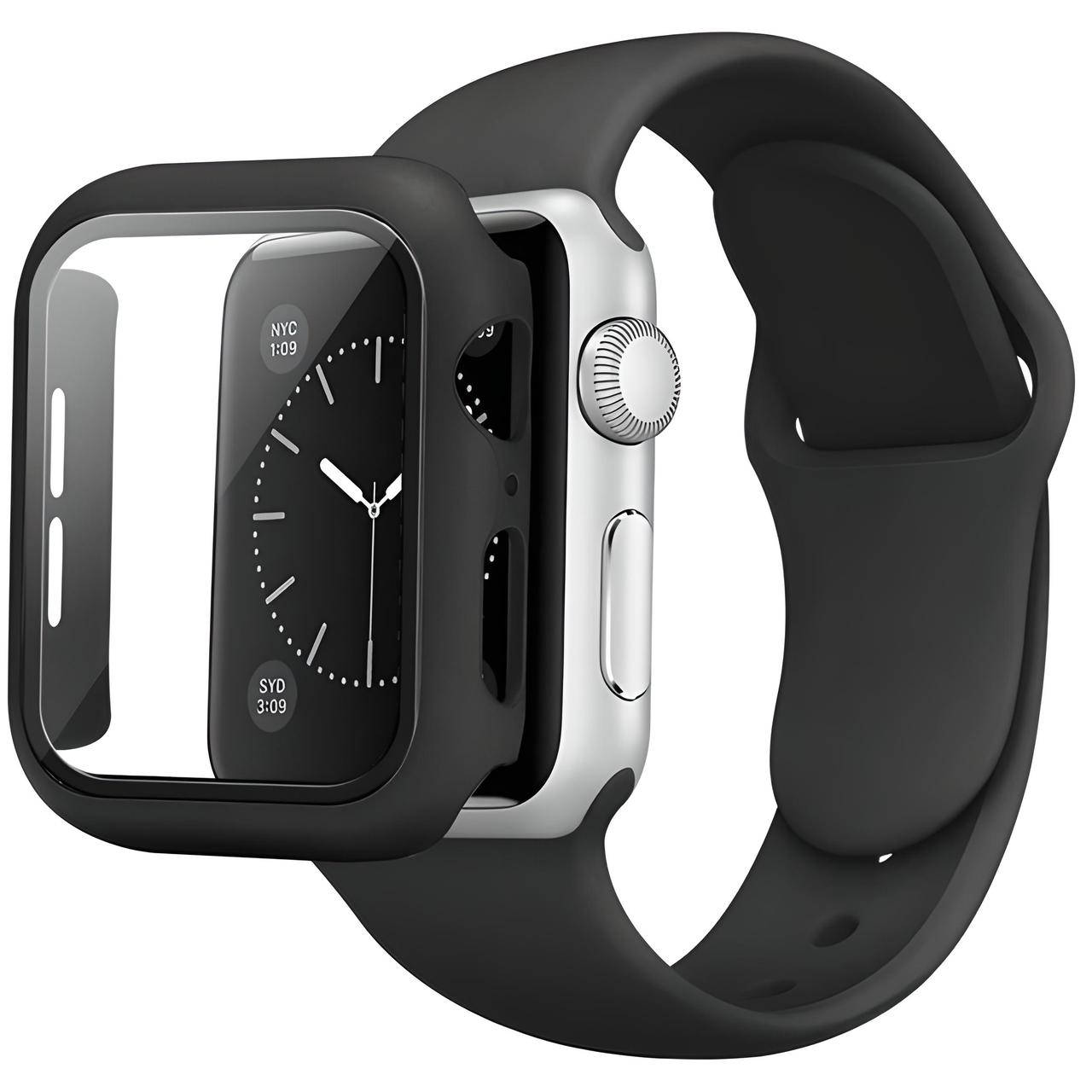 

Защитный чехол + ремешок для Apple Watch, 38 мм Black черный