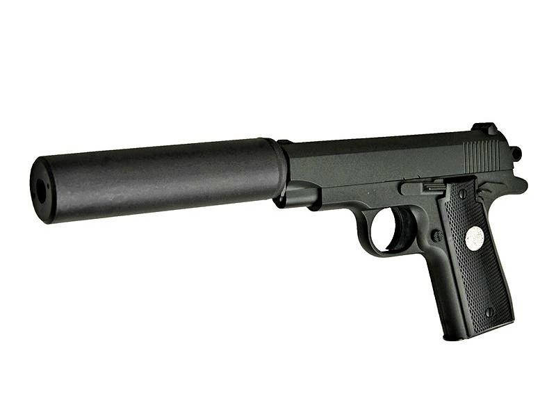 

G2A Страйкбольный пистолет Browning mini с глушителем Вальтер металл черный