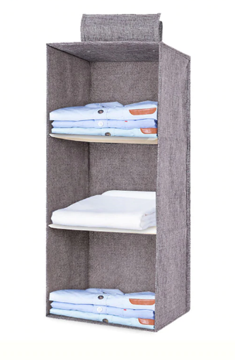 

Размер 30*30*60 см, на 3 отделения. Подвесной органайзер для хранения серого цвета., Серый