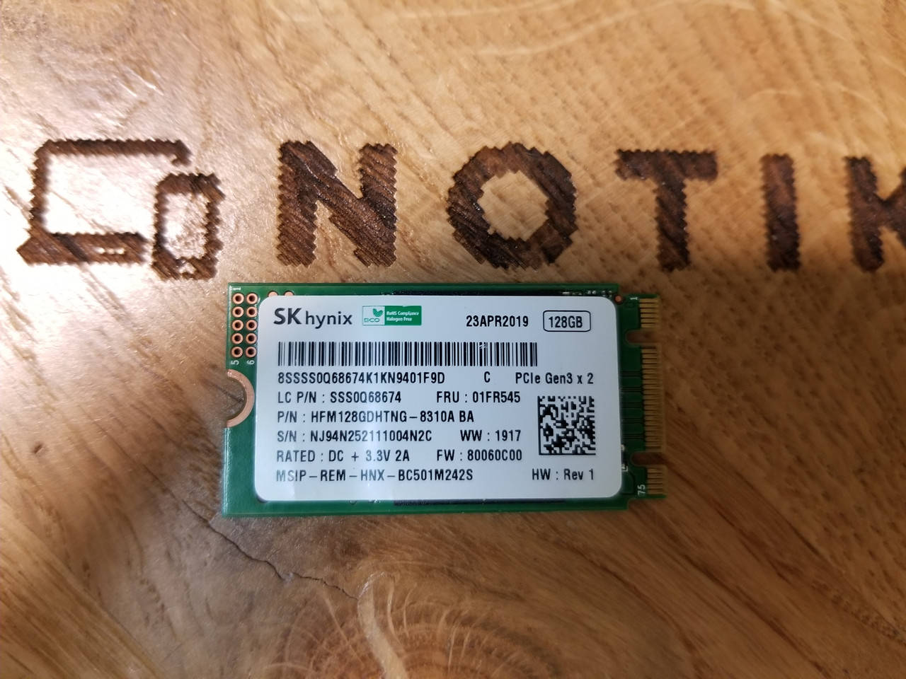 

SSD SK Hynix M.2 SATA 22x42mm NVMe 128Gb NEW