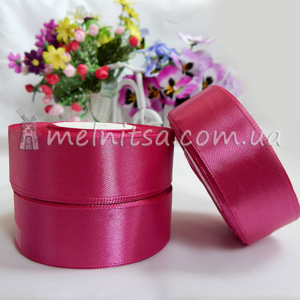 

Атласная лента 2,5 см, №95 фуксия