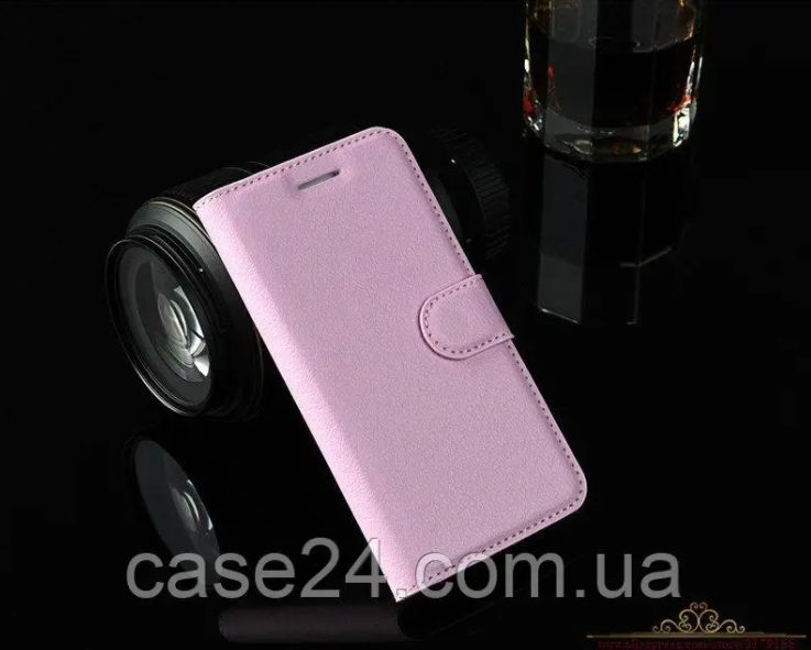 

Кожаный чехол книжка Lichee для OPPO A16 (на оппо а16) (9 цветов) розовый