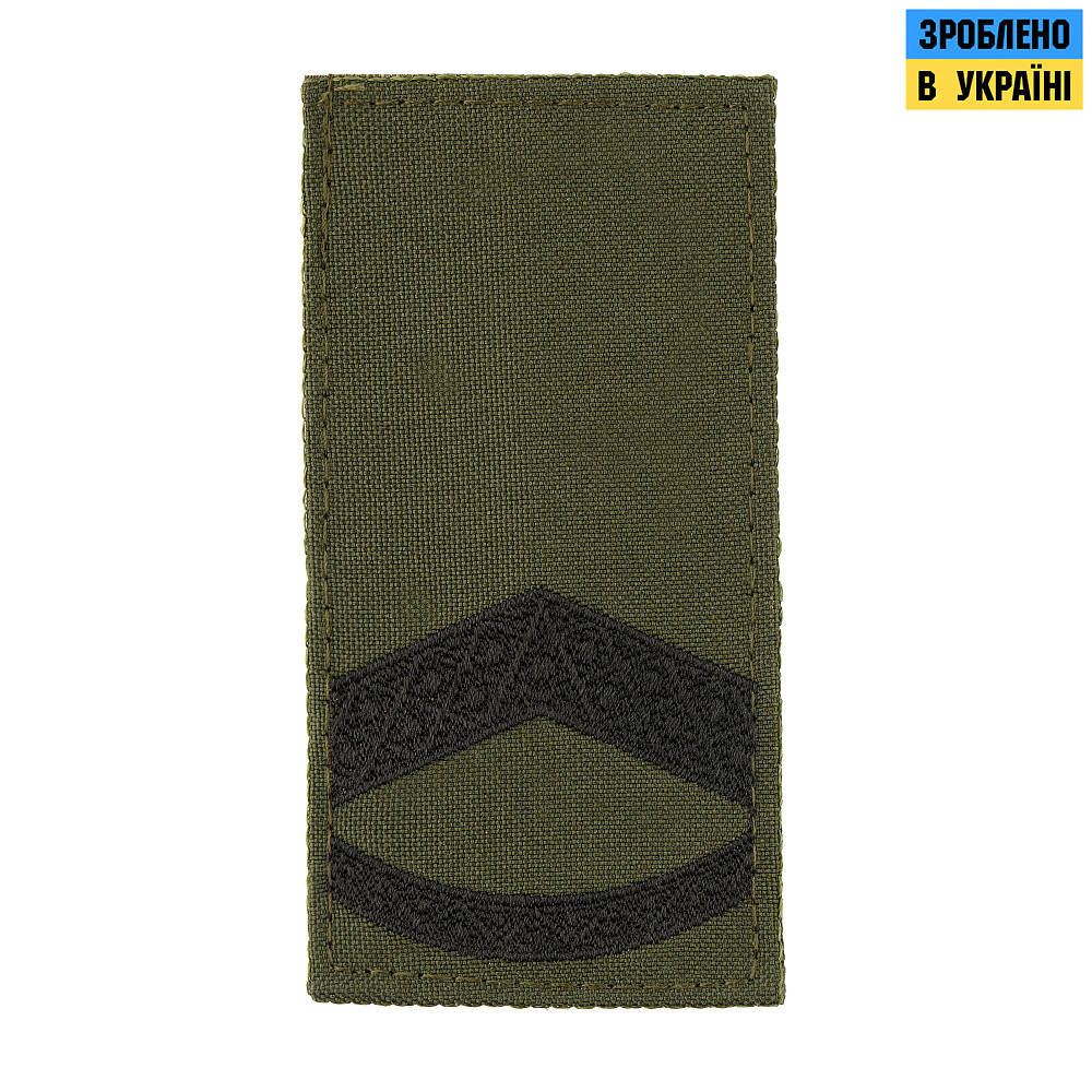

Погон ВСУ штаб сержант (прапорщик) на липучке,олива