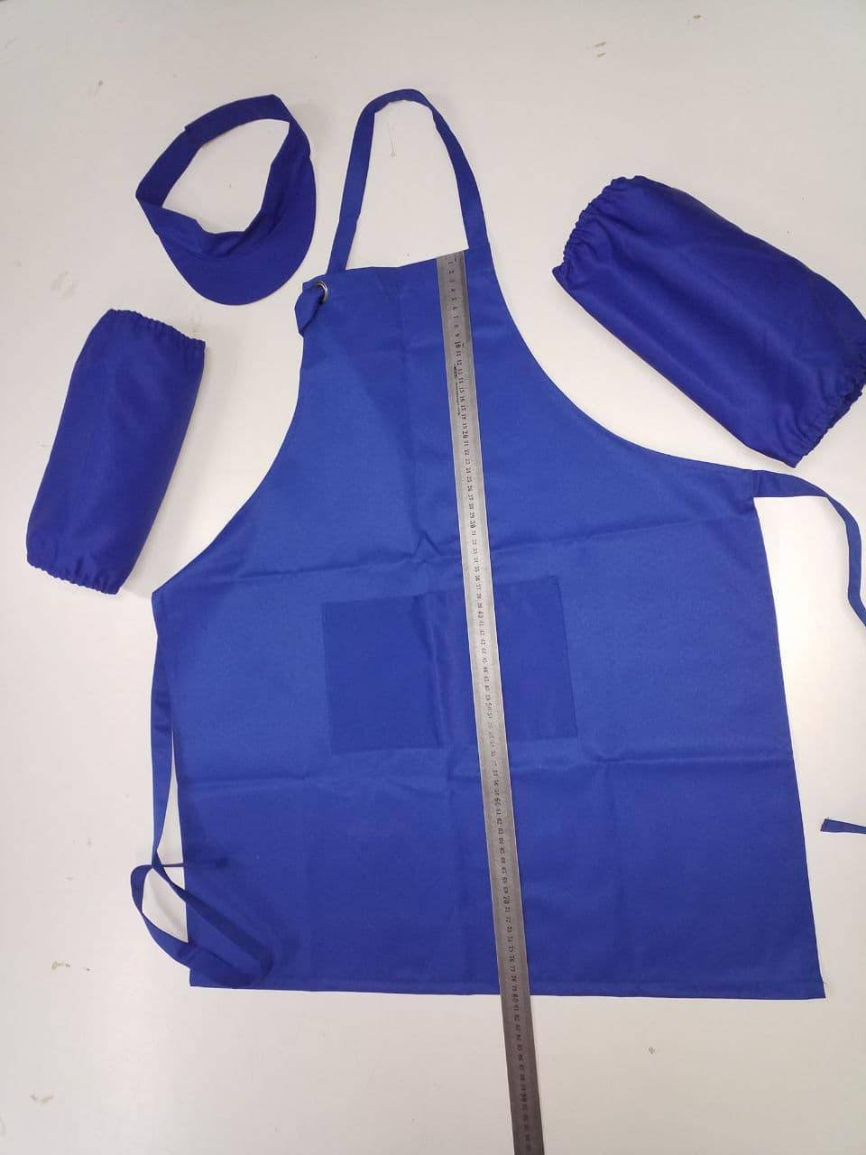 

Комплект униформы для продавца, повара (синий)