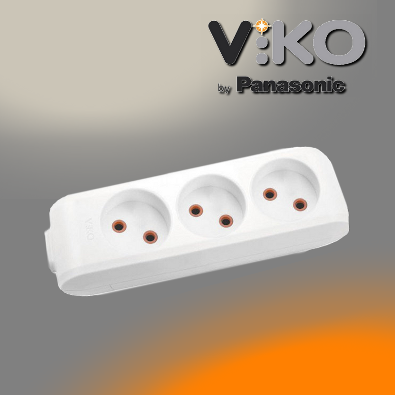 

Колодка на 3 гнезда без заземления Multi-let VIKO