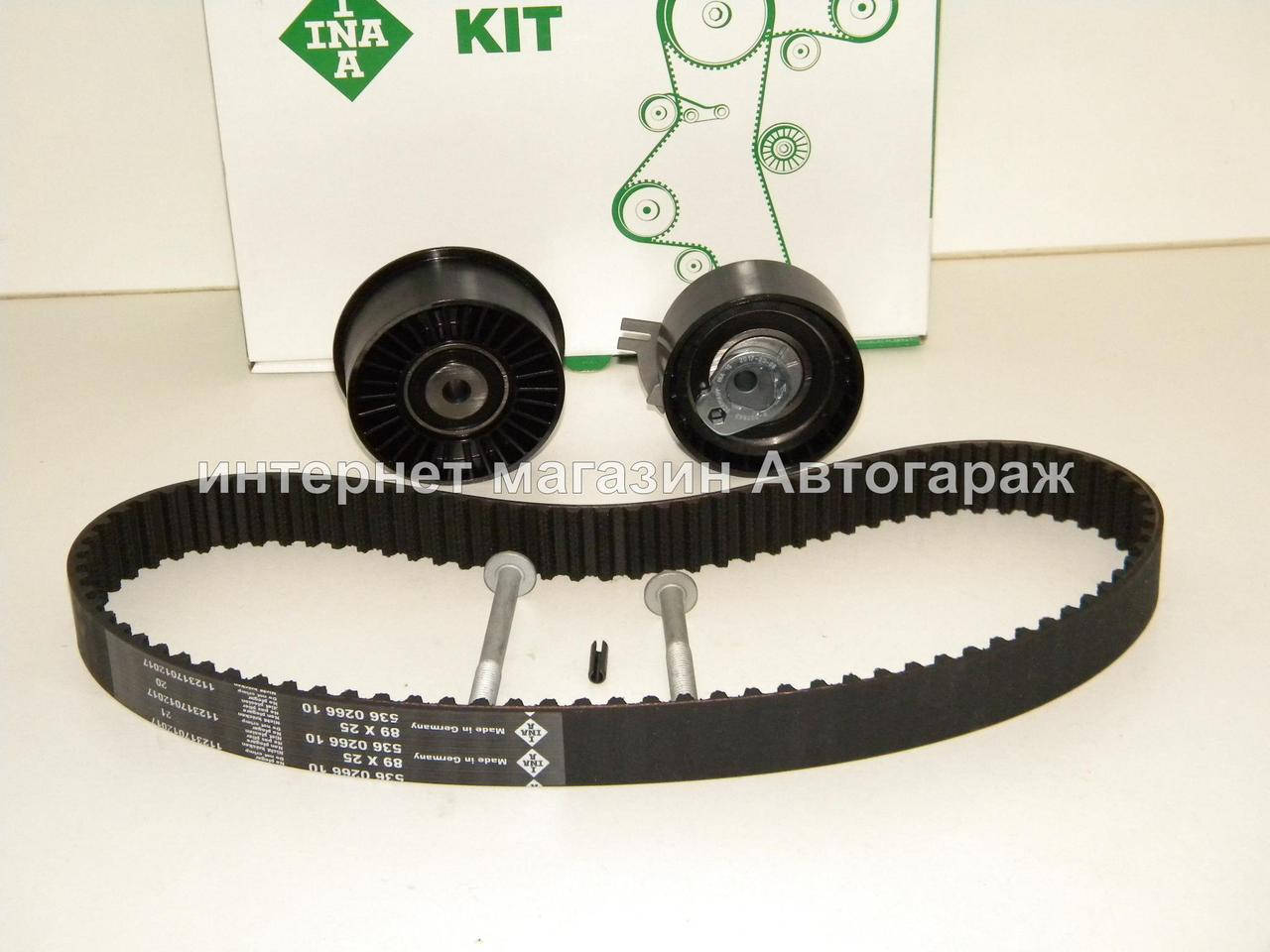 

Комплект ремень + 2 ролика ГРМ на Рено Трафик 03-> 2.5dCi — INA (Германия) - 530019810