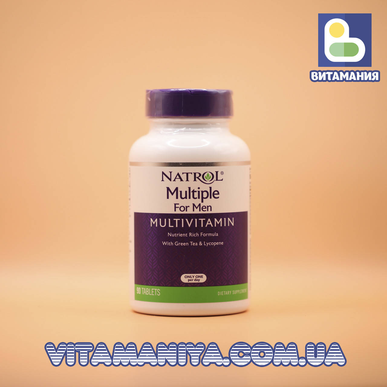 

Мультивитамины для мужчин, Multiple for Men Multivitamin, Natrol, 90 таб