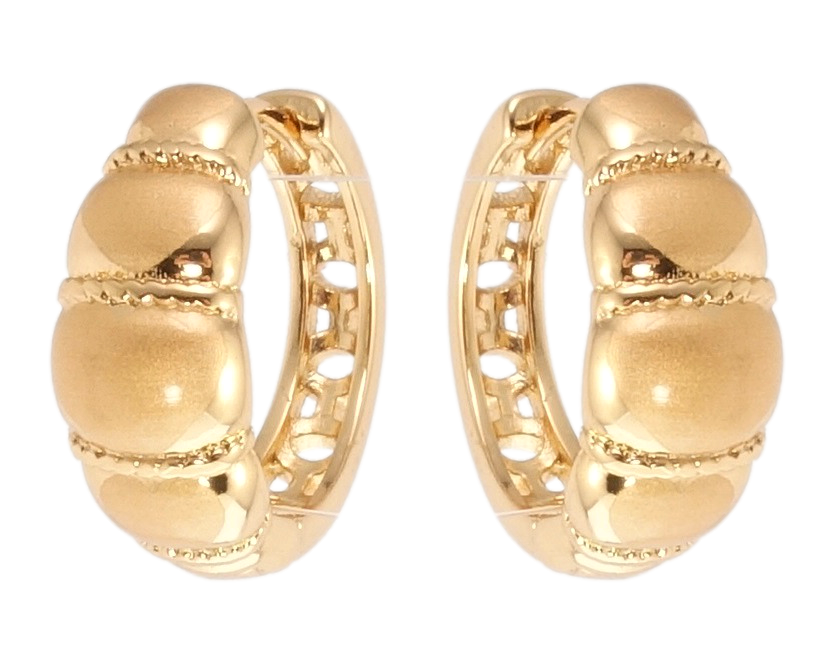 

Серьги Xuping Позолота 18K колечки "Декоративный орнамент с напылением"