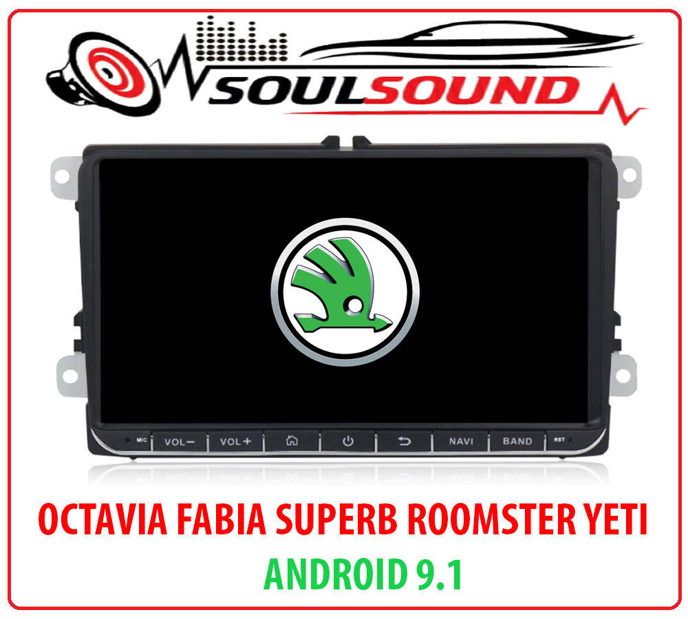 

Магнитола для Skoda Octavia Fabia Superb Roomster Yeti Combia Rapid android 9.1 GPS навигация DVD 9 дюймов