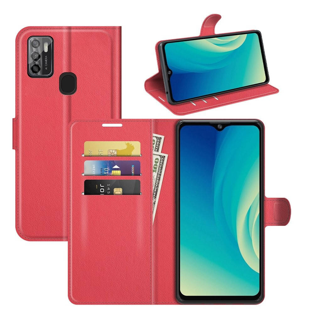 

Чехол IETP для ZTE Blade A7S 2020 / A7020 книжка кожа PU с визитницей красный